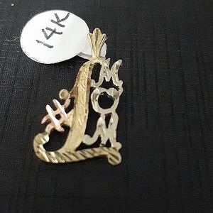 14K #1MOM TWO COLOR CHARM